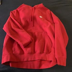 Red Nike hoodie